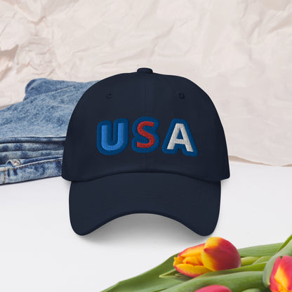 Casquette de Baseball de couleur bleue marine "USA"