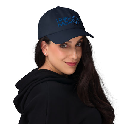 Casquette de Baseball de couleur bleue marine "I'm with her"