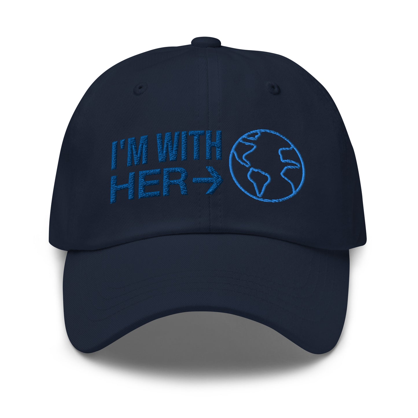 Casquette de Baseball de couleur bleue marine "I'm with her"