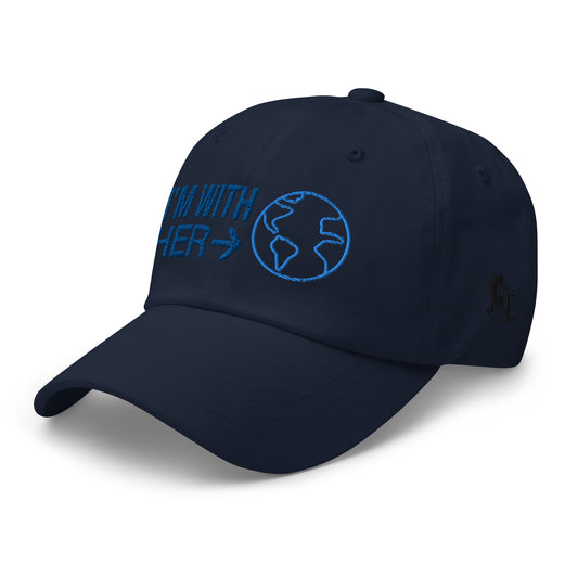 Casquette de Baseball de couleur bleue marine "I'm with her"