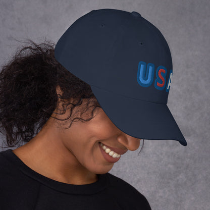 Casquette de Baseball de couleur bleue marine "USA"