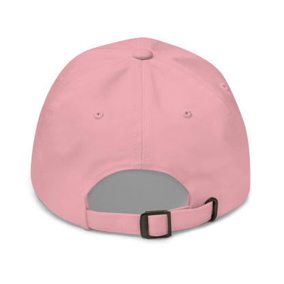 Casquette Baseball, brodée « Evolution de l'homme jusqu'à un guitariste », en Rose, vue arrière, image 52