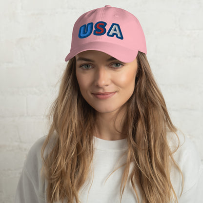 Casquette de Baseball de couleur rose "USA"