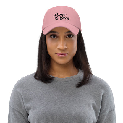 Casquette de Baseball de couleur rose "Love Is Love"