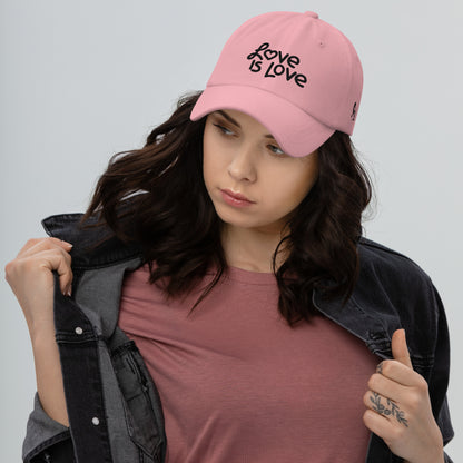 Casquette de Baseball de couleur rose "Love Is Love"