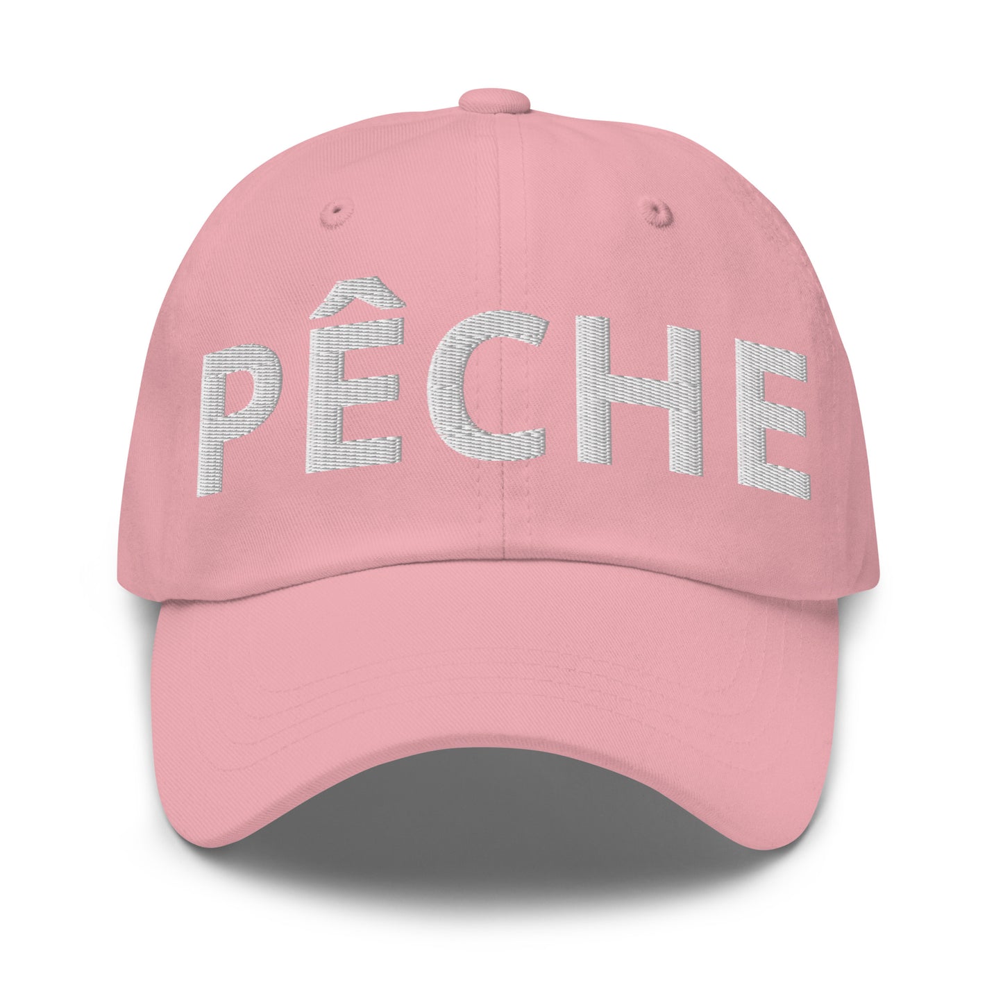 Casquette Baseball, brodée « Pêche », en Rose, vue de face, image 8