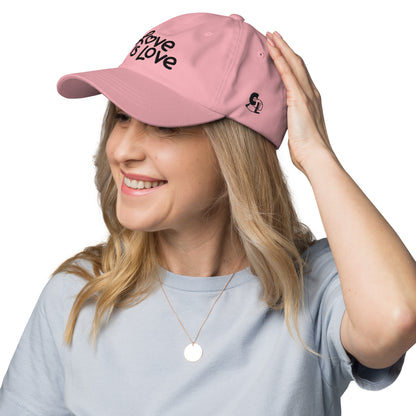 Casquette de Baseball de couleur rose "Love Is Love"