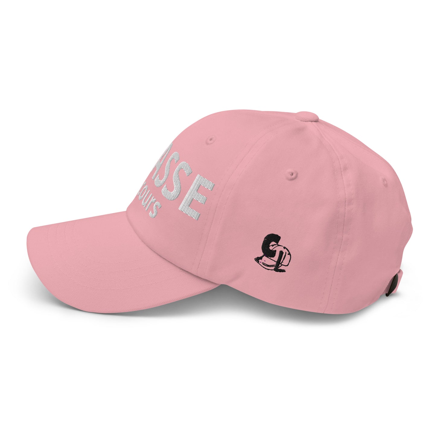 Casquette Baseball, brodée « Chasse en cours », en Rose, vue de côté, image 47