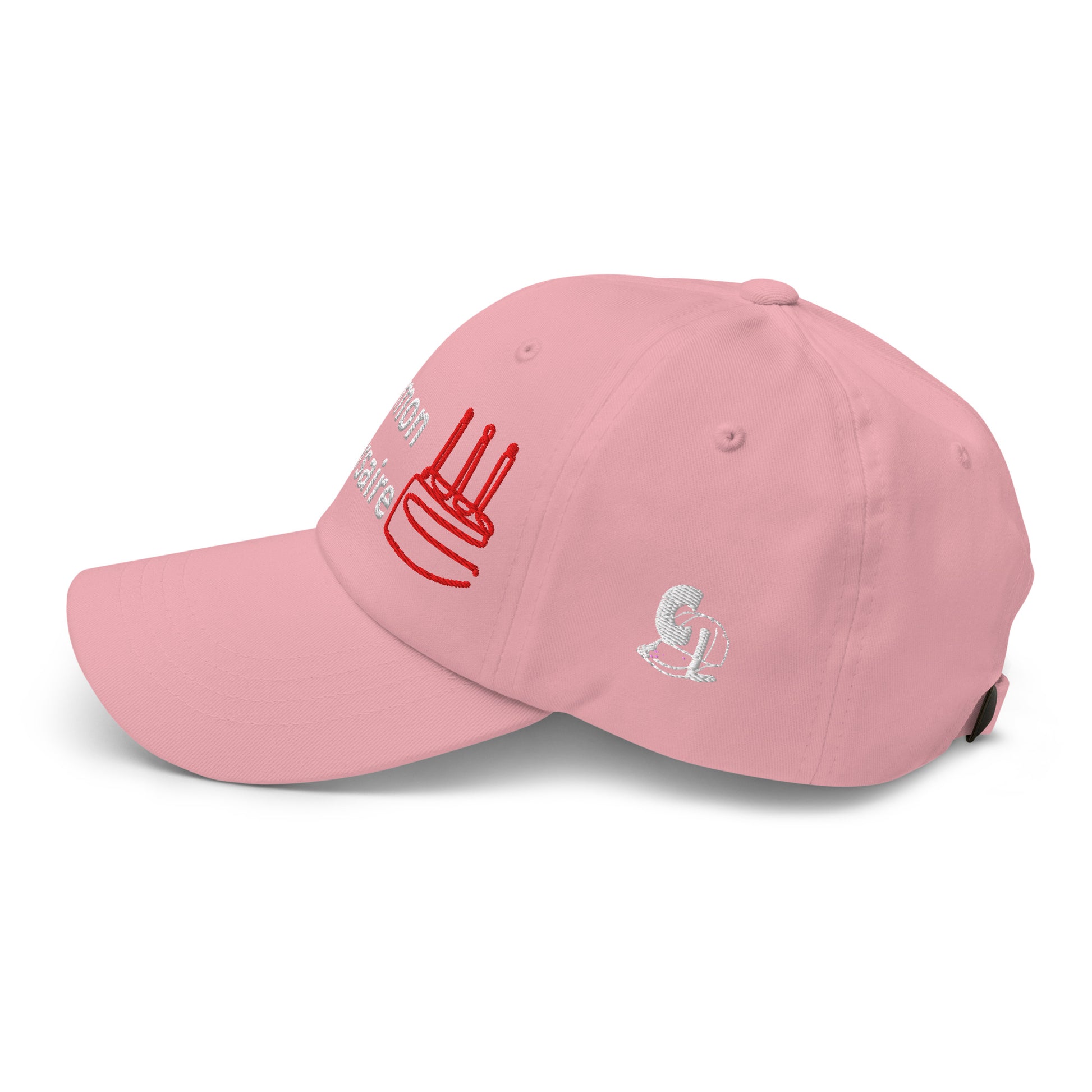 Casquette Baseball, brodée « C'est mon anniversaire », en Rose, vue de côté, image 47
