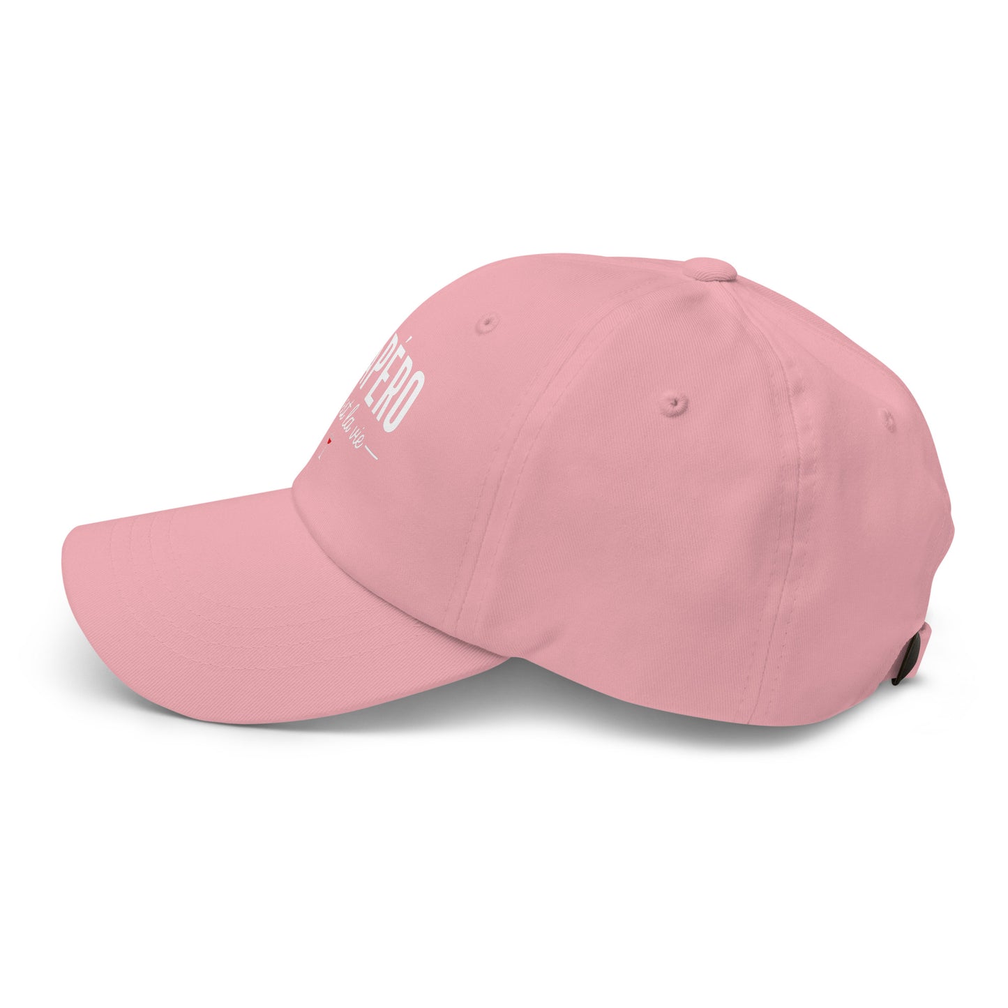 Casquette Baseball, brodée « L'apéro c'est la vie », en Rose, vue de côté, image 46
