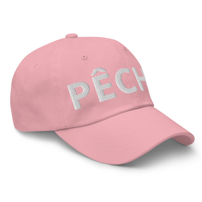 Casquette Baseball, brodée « Pêche », en Rose, vue de trois quarts, image 46