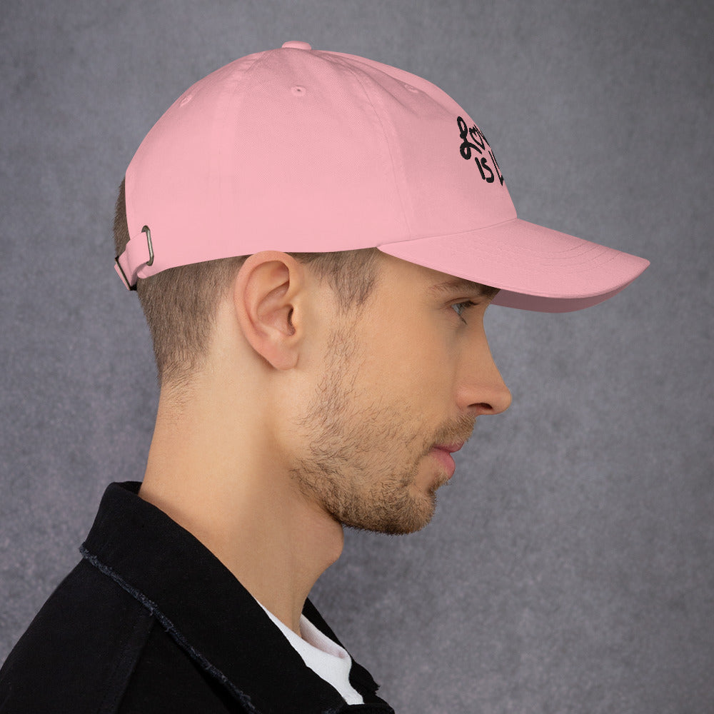 Casquette de Baseball de couleur rose "Love Is Love"