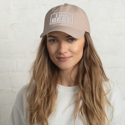 Casquette de Baseball de couleur beige "I am Best"