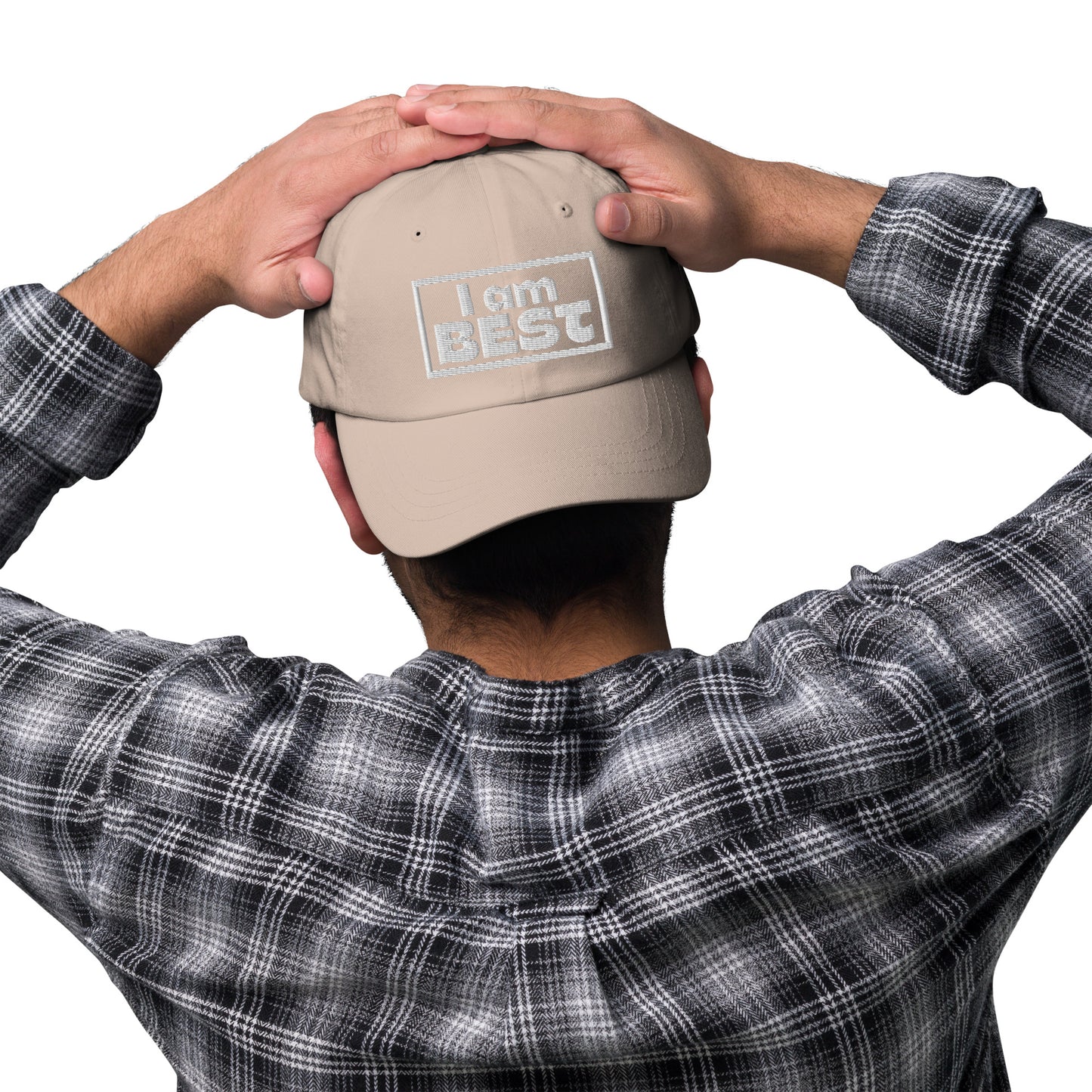 Casquette de Baseball de couleur beige "I am Best"