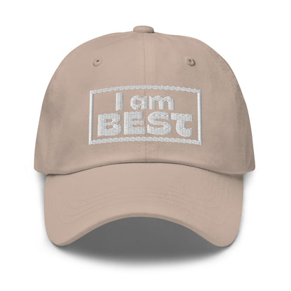 Casquette de Baseball de couleur beige "I am Best"