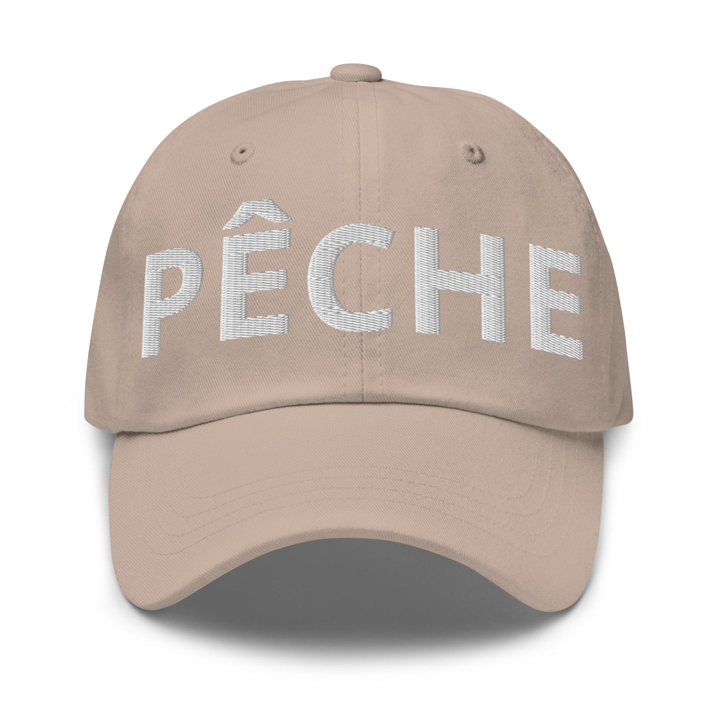 Casquette Baseball, brodée « Pêche », en Pierre, vue de face, image 7