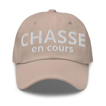 Casquette Baseball, brodée « Chasse en cours », en Pierre, vue de face, image 5