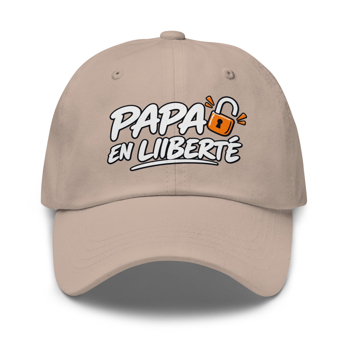 Casquette Baseball, brodée « Papa en liberté », en Pierre, vue de face, image 37