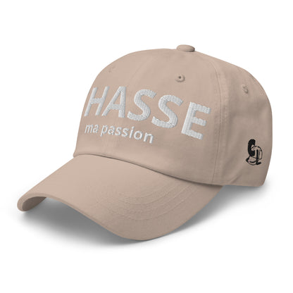 Casquette Baseball, brodée « Chasse ma passion », en Pierre, vue de trois quarts, image 43