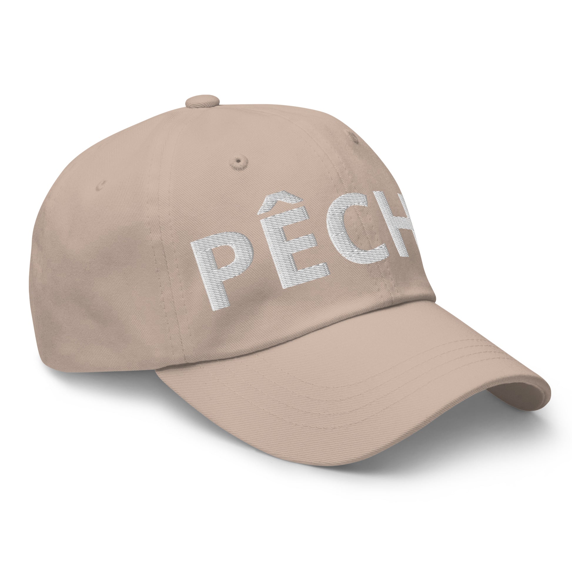 Casquette Baseball, brodée « Pêche », en Pierre, vue de trois quarts, image 41