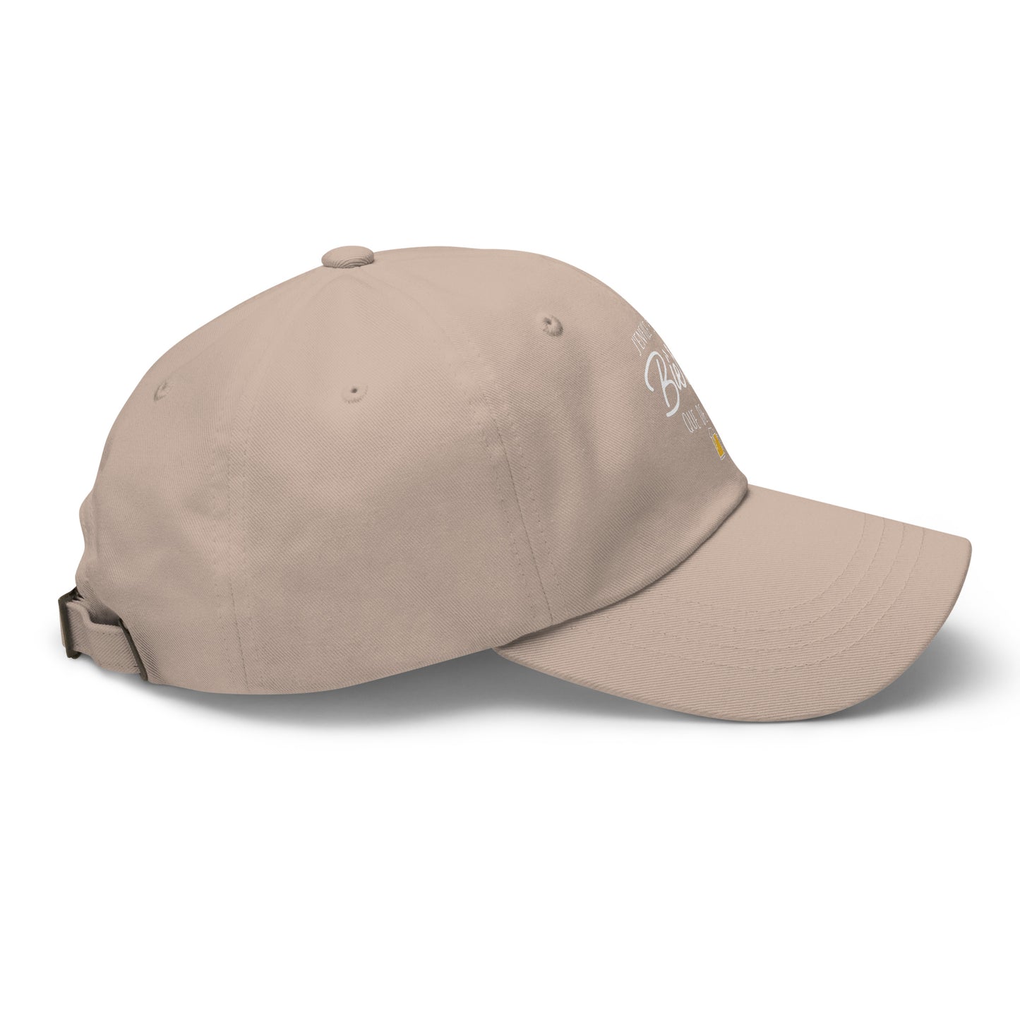 Casquette Baseball, brodée « J'enfile plus de bières que de buts », en Pierre, vue de côté, image 52