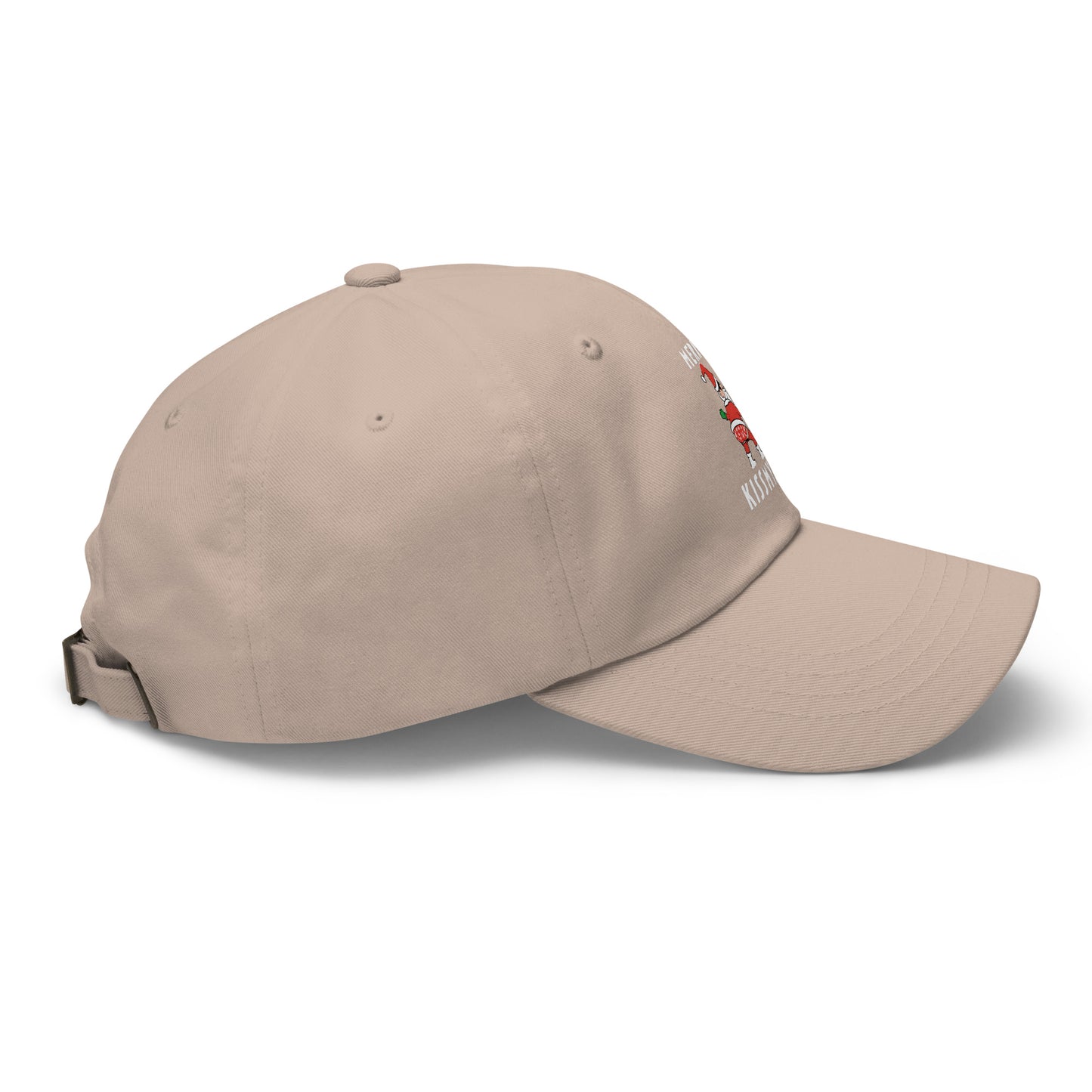 Casquette Baseball, brodée « Merry kiss my ass », en Pierre, vue de côté, image 42