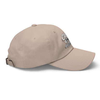 Casquette Baseball, brodée « Café d'abord, questions après », en Pierre, vue de côté, image 43