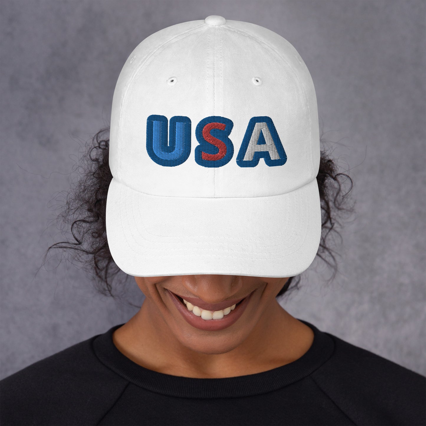 Casquette de Baseball de couleur blanche "USA"