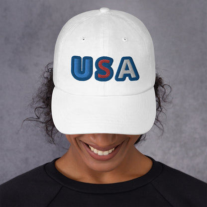 Casquette de Baseball de couleur blanche "USA"