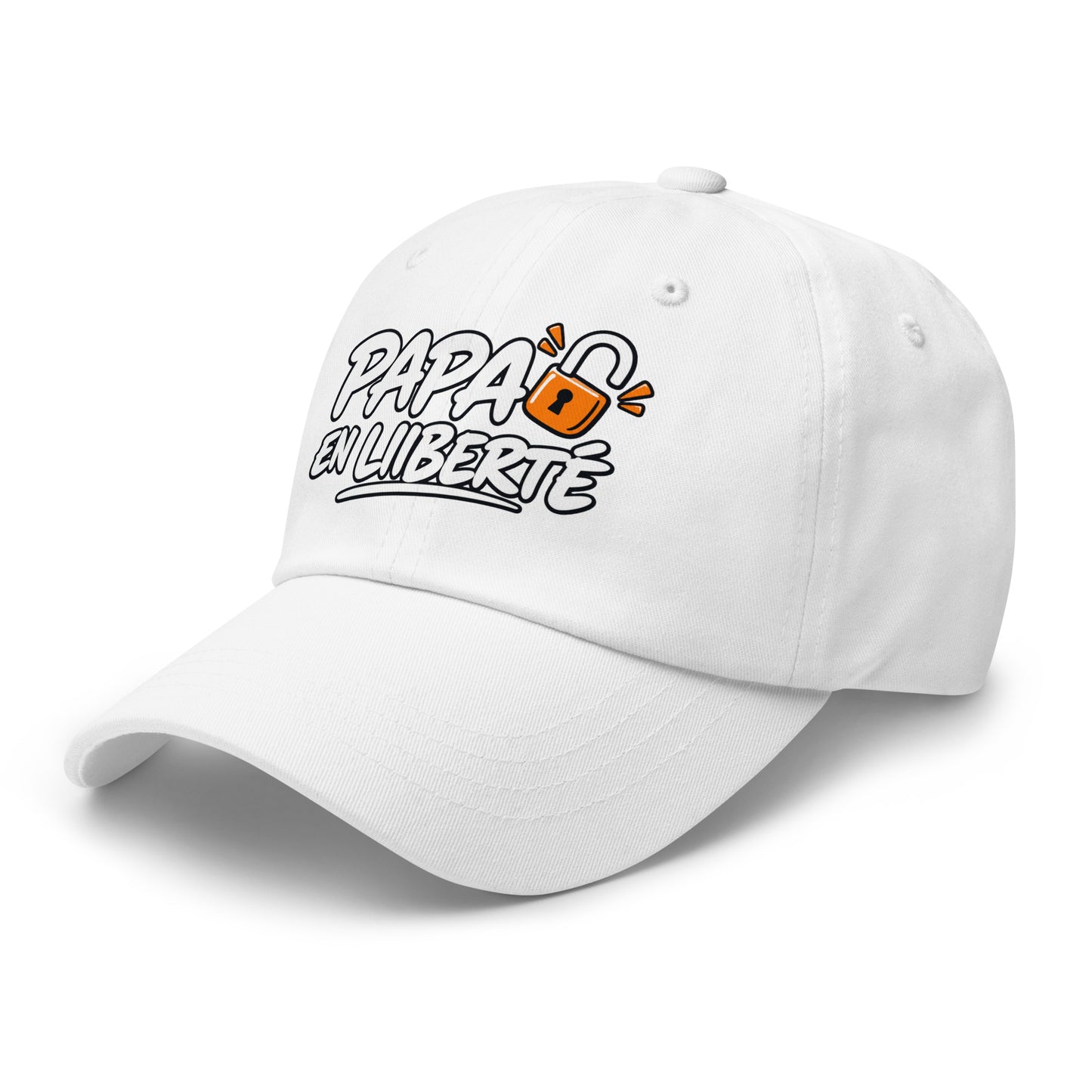 Casquette Baseball, brodée « Papa en liberté », vue de trois quarts, image 57