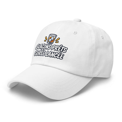 Casquette Baseball, brodée « Glaçons prêts, soirée lancée », vue de trois quarts, image 57