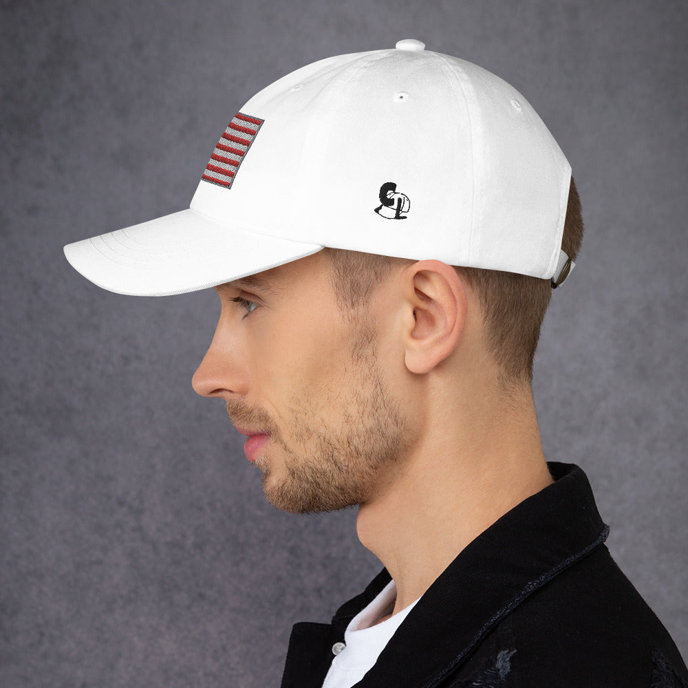 Casquette de Baseball de couleur blanche "Drapeau Américain"