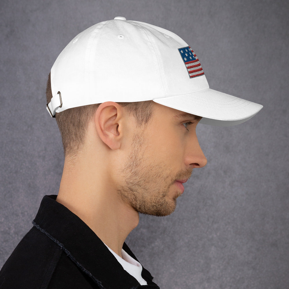 Casquette de Baseball de couleur blanche "Drapeau Américain"