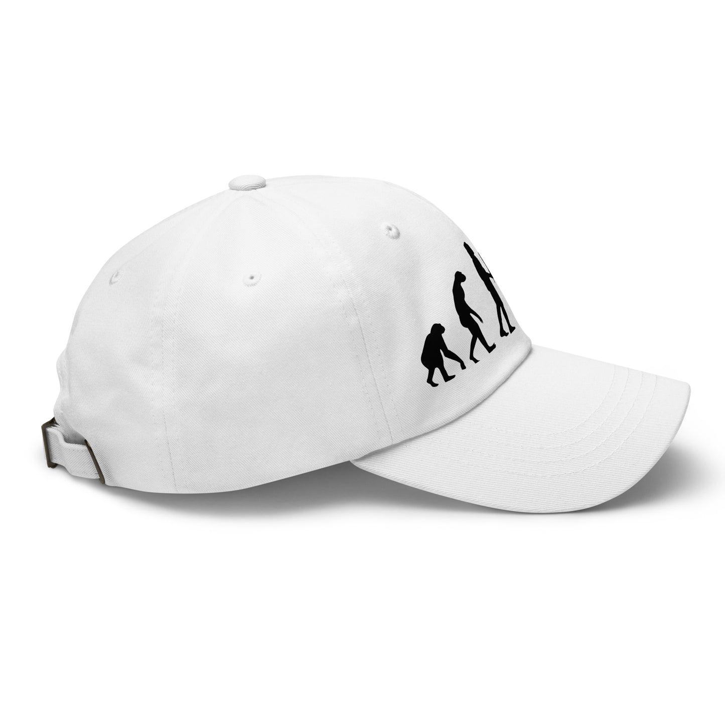 Casquette Baseball, brodée « Evolution de l'homme jusqu'à un guitariste », vue de côté, image 65