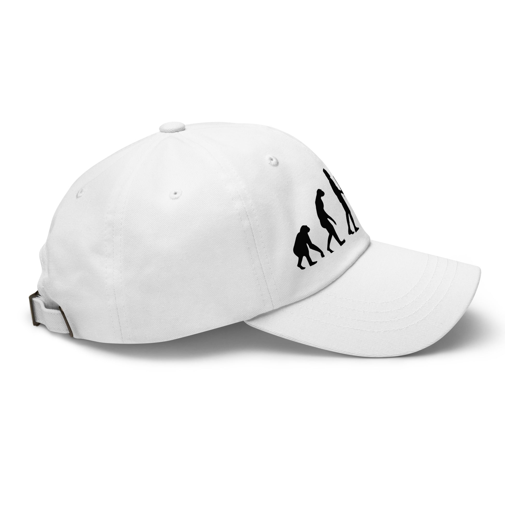 Casquette Baseball, brodée « Evolution de l'homme jusqu'à un guitariste », vue de côté, image 65