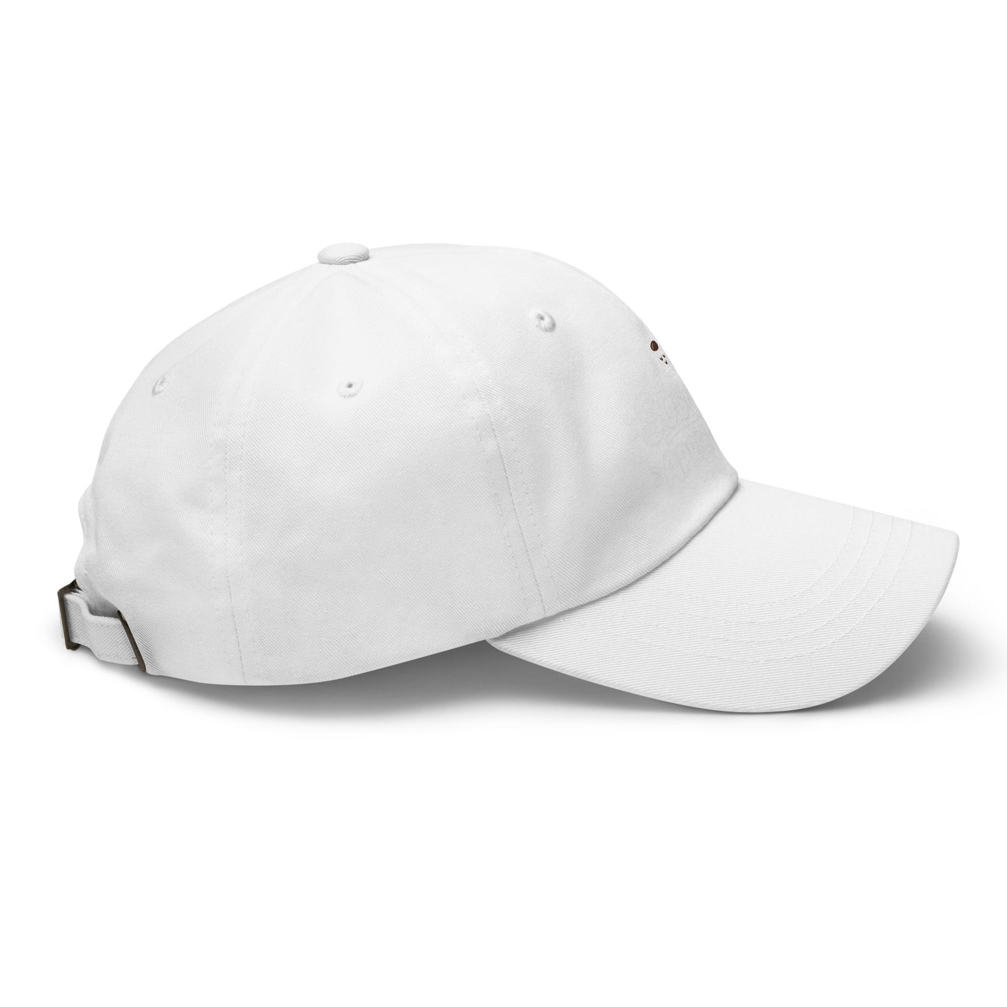 Casquette Baseball, brodée « Sociable après café », vue de côté, image 60