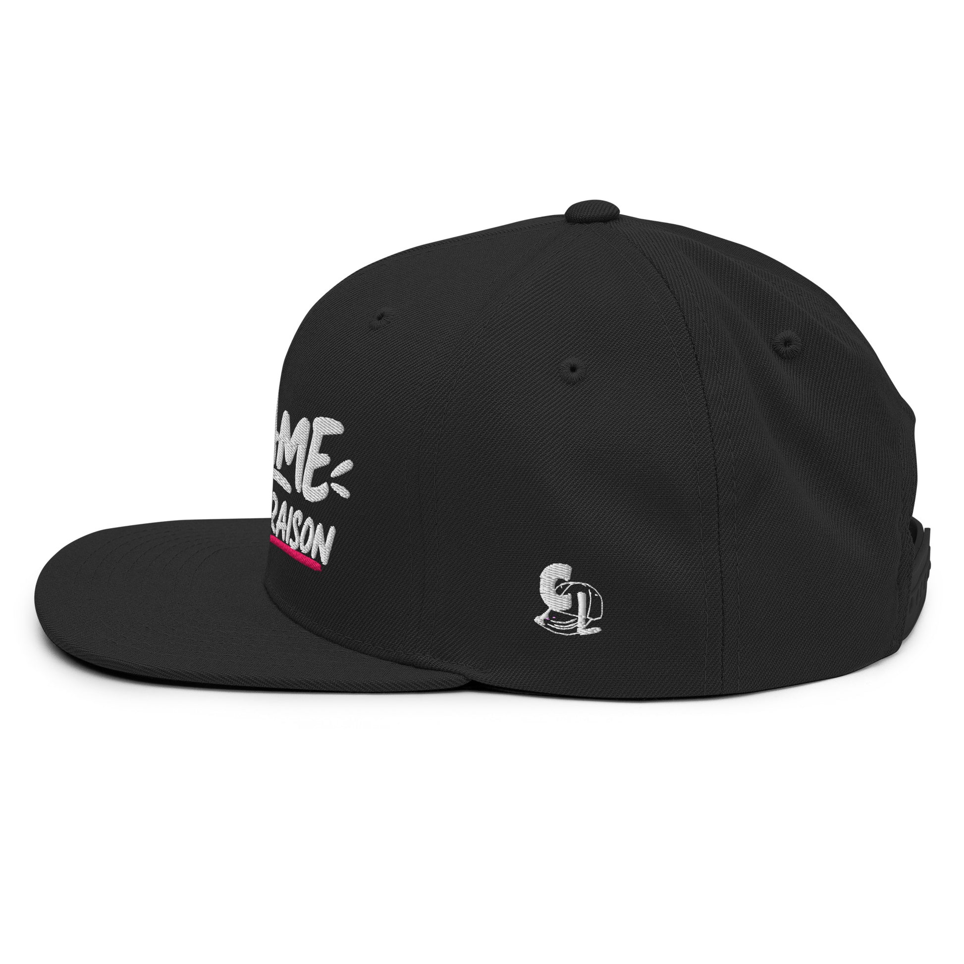Casquette Snapback, brodée « Madame à toujours raison », en Noir, vue de côté, image 26