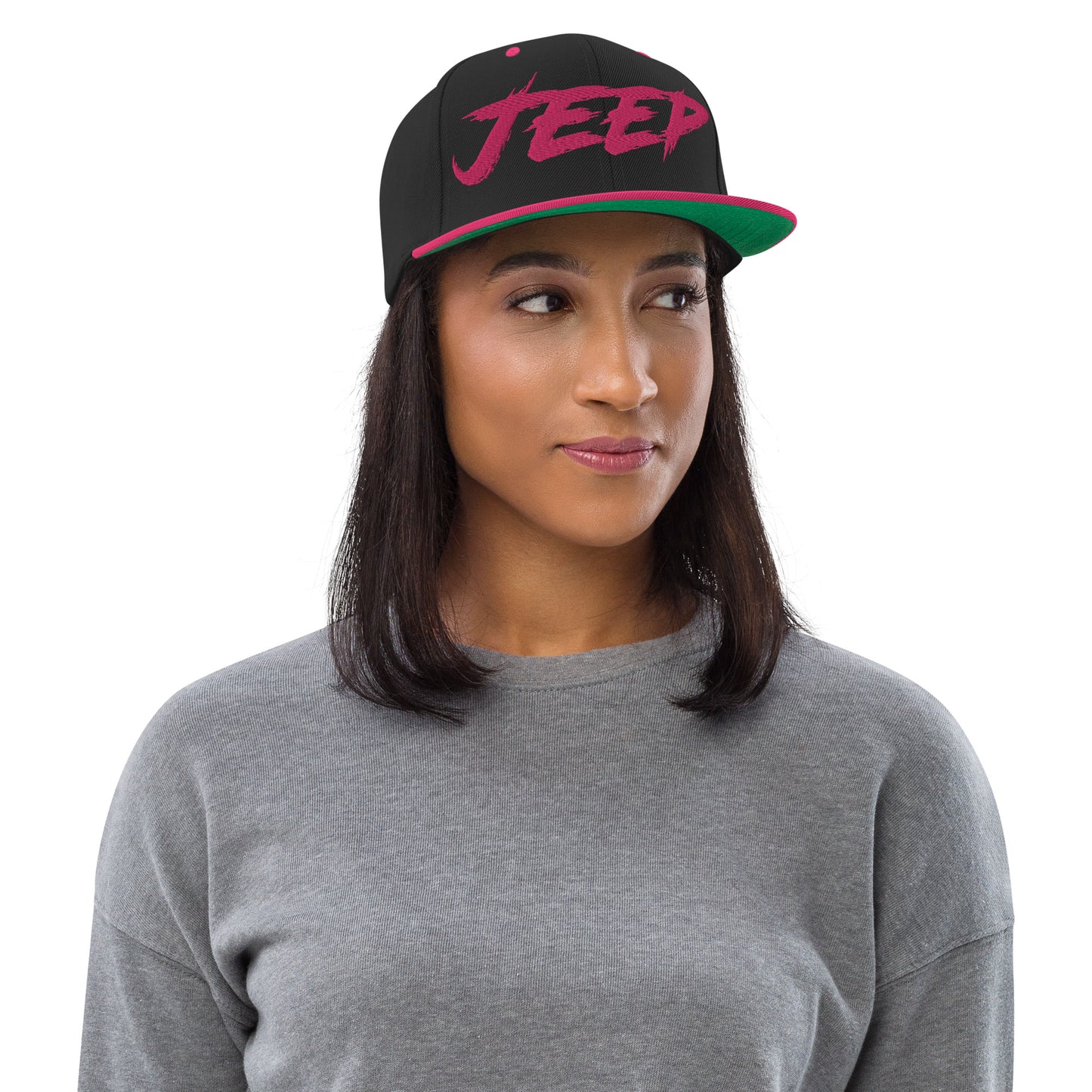 Casquette SnapBack de couleur noire et rose "Jeep"