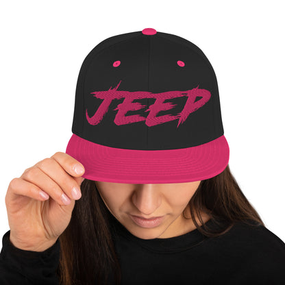 Casquette SnapBack de couleur noire et rose "Jeep"