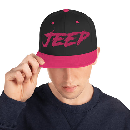 Casquette SnapBack de couleur noire et rose "Jeep"