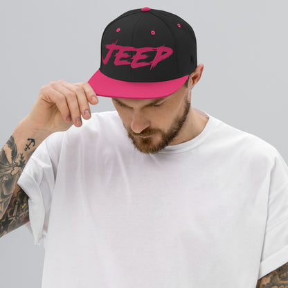 Casquette SnapBack de couleur noire et rose "Jeep"