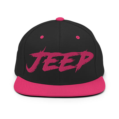 Casquette SnapBack de couleur noire et rose "Jeep"