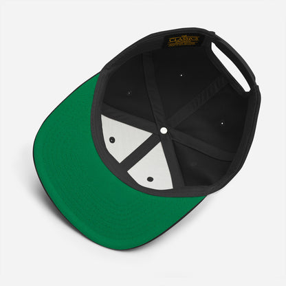 Casquette Snapback, brodée « Près des poissons, loin des cons », en Noir, vue arrière, image 20