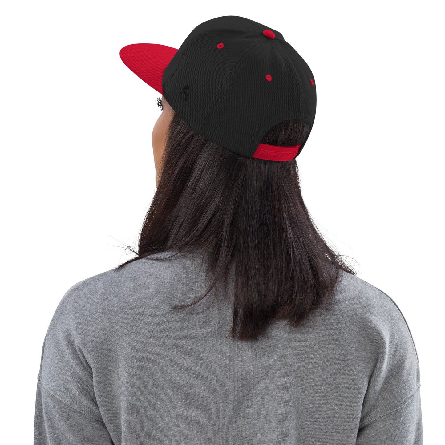 Casquette SnapBack de couleur noire et rouge "Drapeau Américain USA."