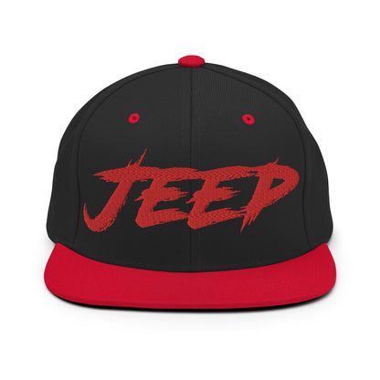 Casquette SnapBack de couleur noire et rouge "Jeep"