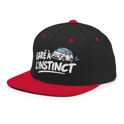 Casquette Snapback, brodée « Garé à l'instant », en Noir, vue de trois quarts, image 31