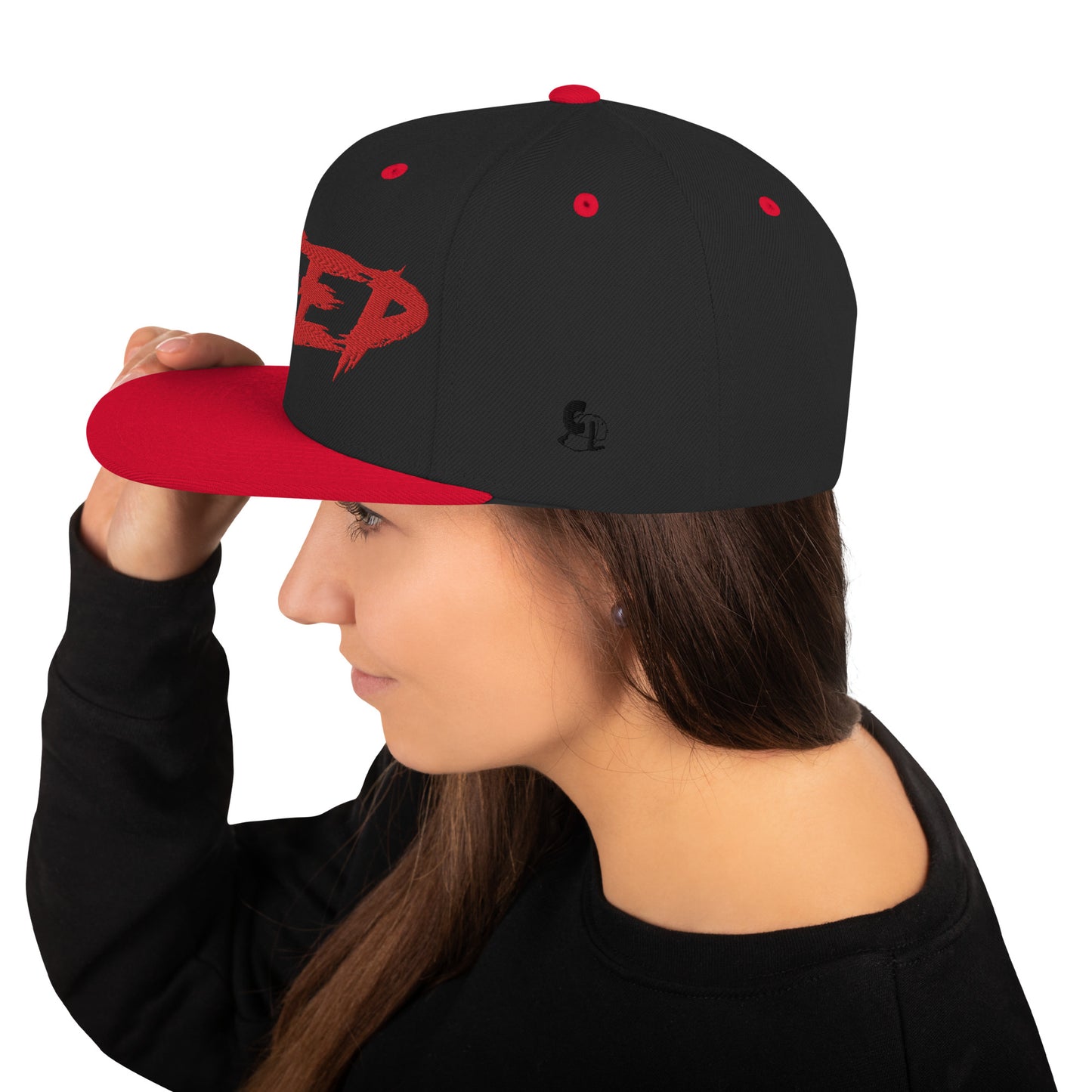 Casquette SnapBack de couleur noire et rouge "Jeep"