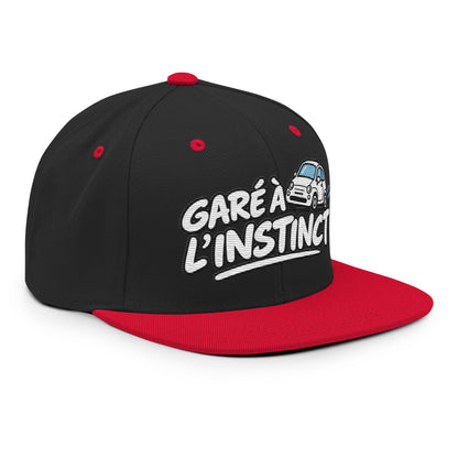 Casquette Snapback, brodée « Garé à l'instant », en Noir, vue de trois quarts, image 33