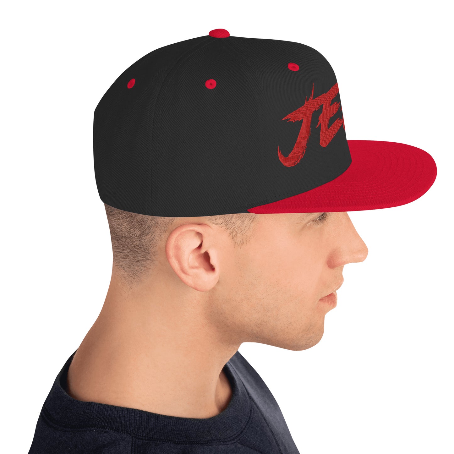 Casquette SnapBack de couleur noire et rouge "Jeep"