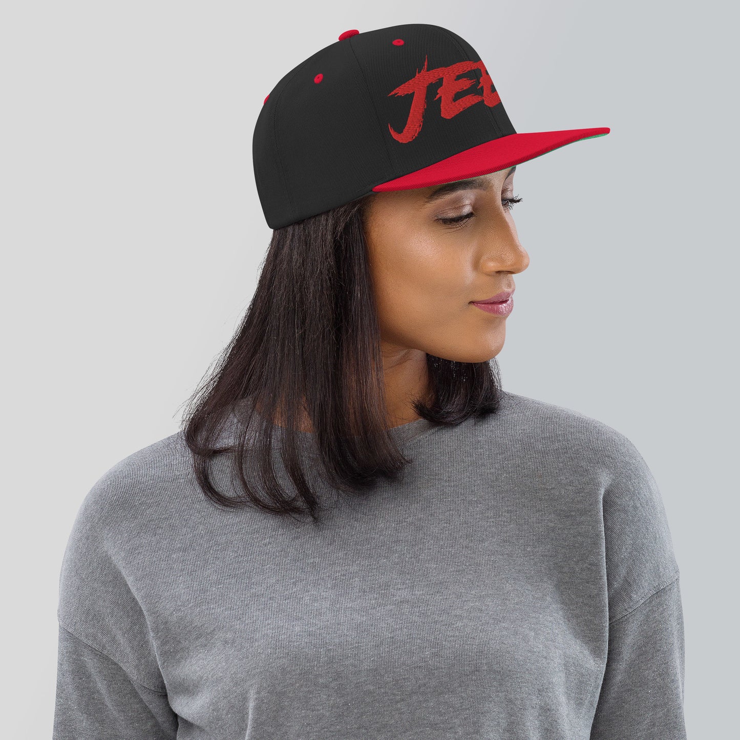 Casquette SnapBack de couleur noire et rouge "Jeep"